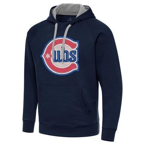 Chicago Cubs Alt Logo Navy Victory Hoodie by Antigua Sweatshirts & Hoodies ANTIGUA