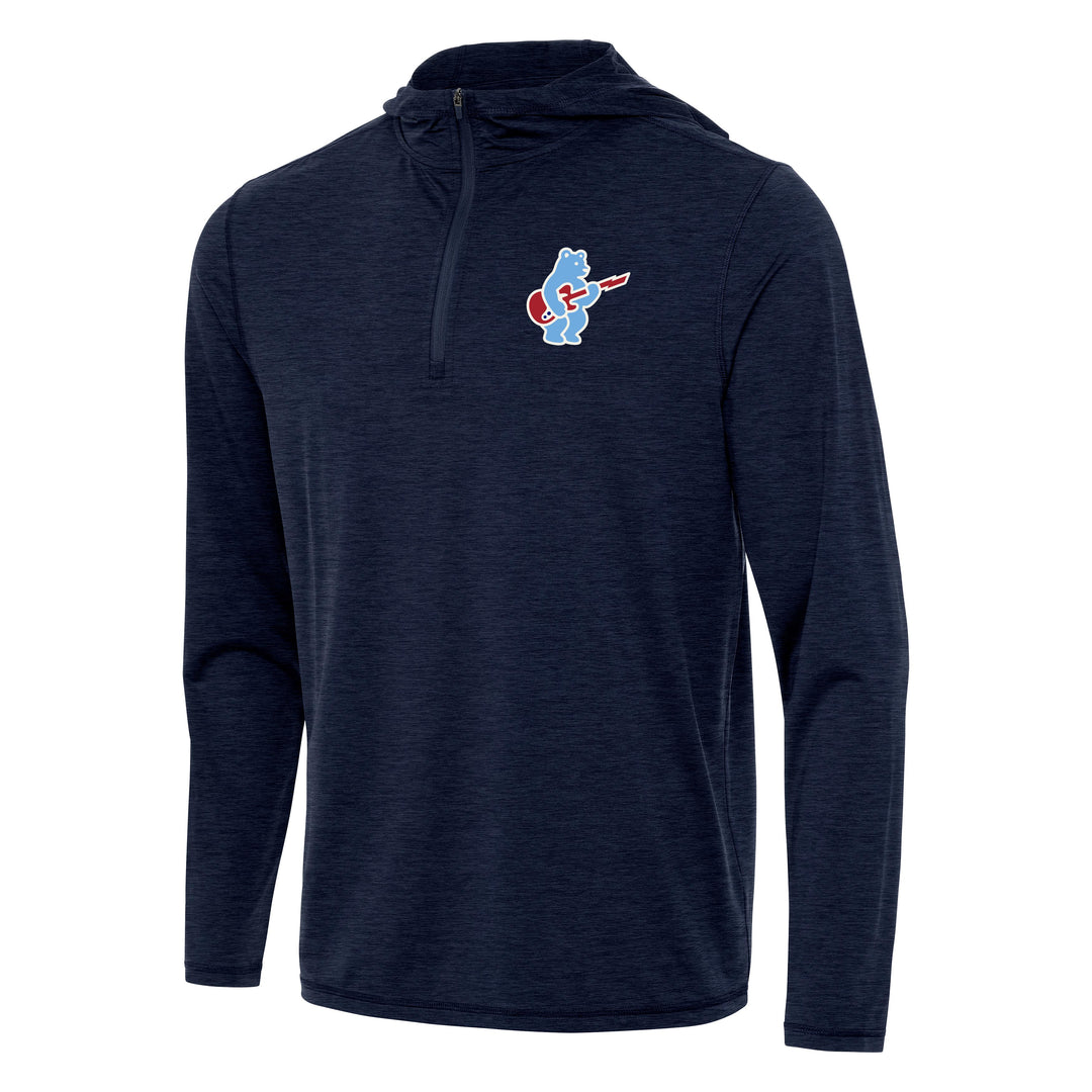Chicago Cubs Blues Bear Navy Tidy Quarter Zip by Antigua Sweatshirts & Hoodies ANTIGUA