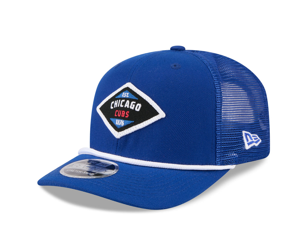 Chicago Cubs Patch Trucker 9SEVENTY Snapback Blue Cap by New Era Caps NEW ERA CAP COMPANY