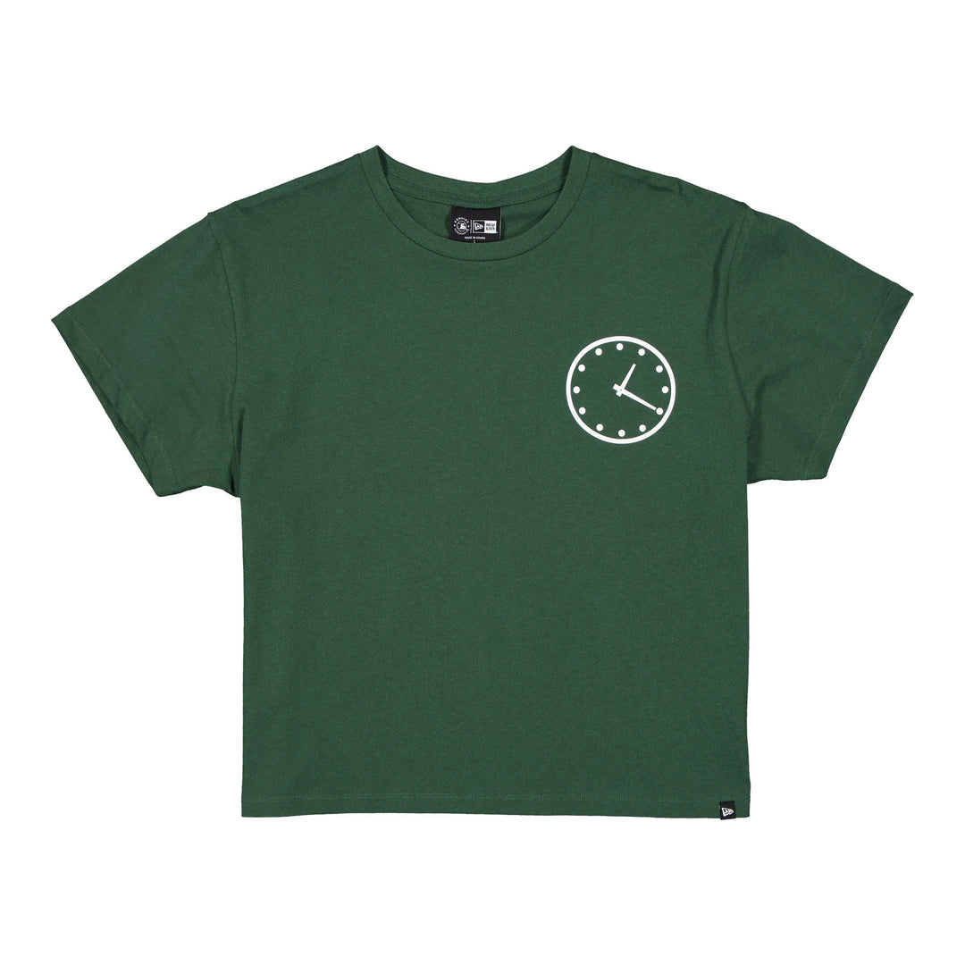 Chicago Cubs 120 Clock Script Women's Tee Green by New Era Shirts New Era