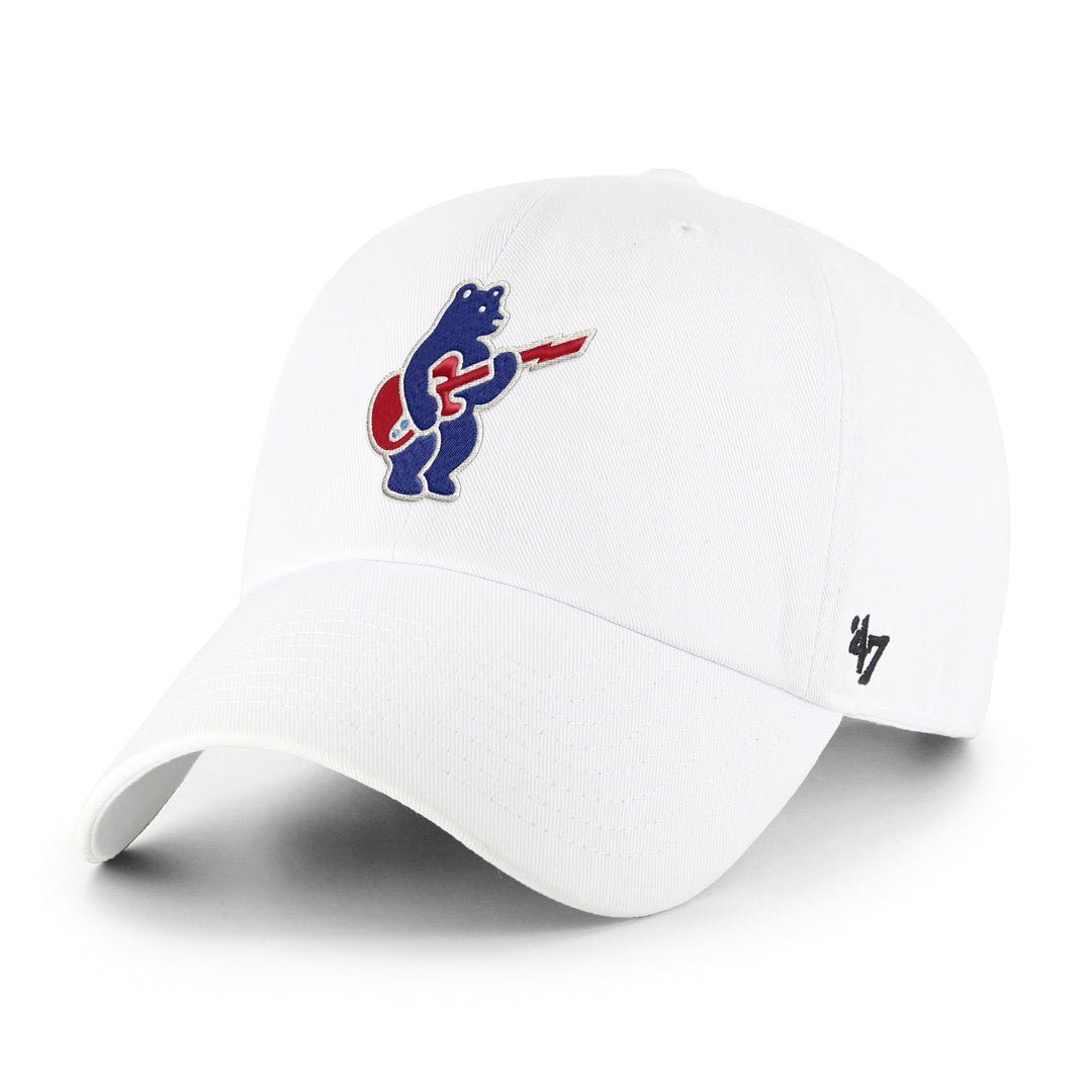 Chicago Cubs Blues Bear White Clean Up Cap by '47 Brand Caps '47 BRAND