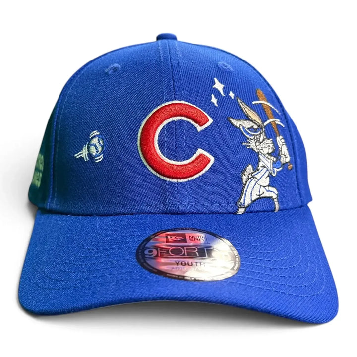 Chicago Cubs x Bugs Bunny Looney Tunes Youth 9FORTY Snapback Cap in Royal by New Era Caps NEW ERA CAP COMPANY