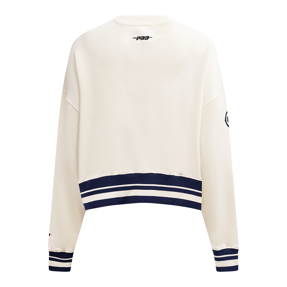 Chicago Cubs 1929 Logo Women's Cream Crewneck by Pro Standard Sweatshirts & Hoodies PRO STANDARD