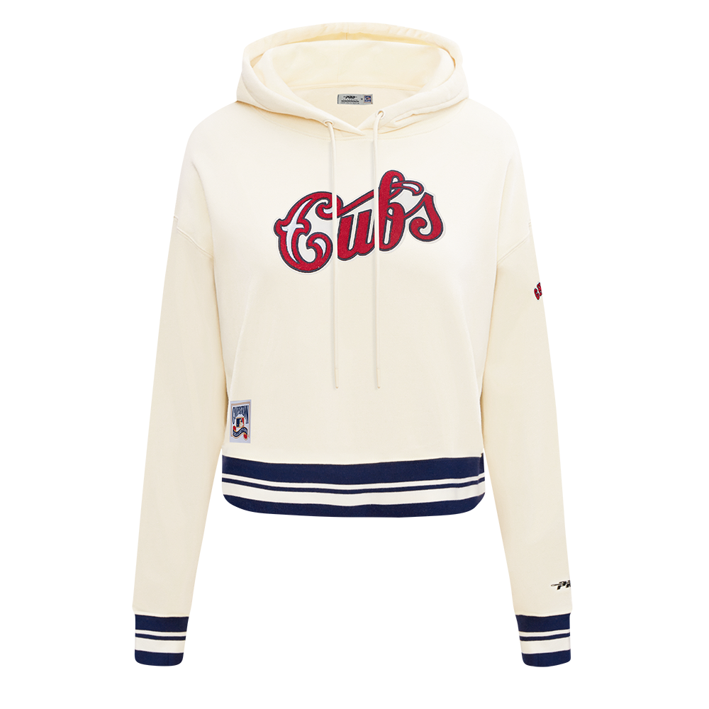 Chicago Cubs 1929 Logo Women's Cream Hoodie by Pro Standard Sweatshirts & Hoodies PRO STANDARD