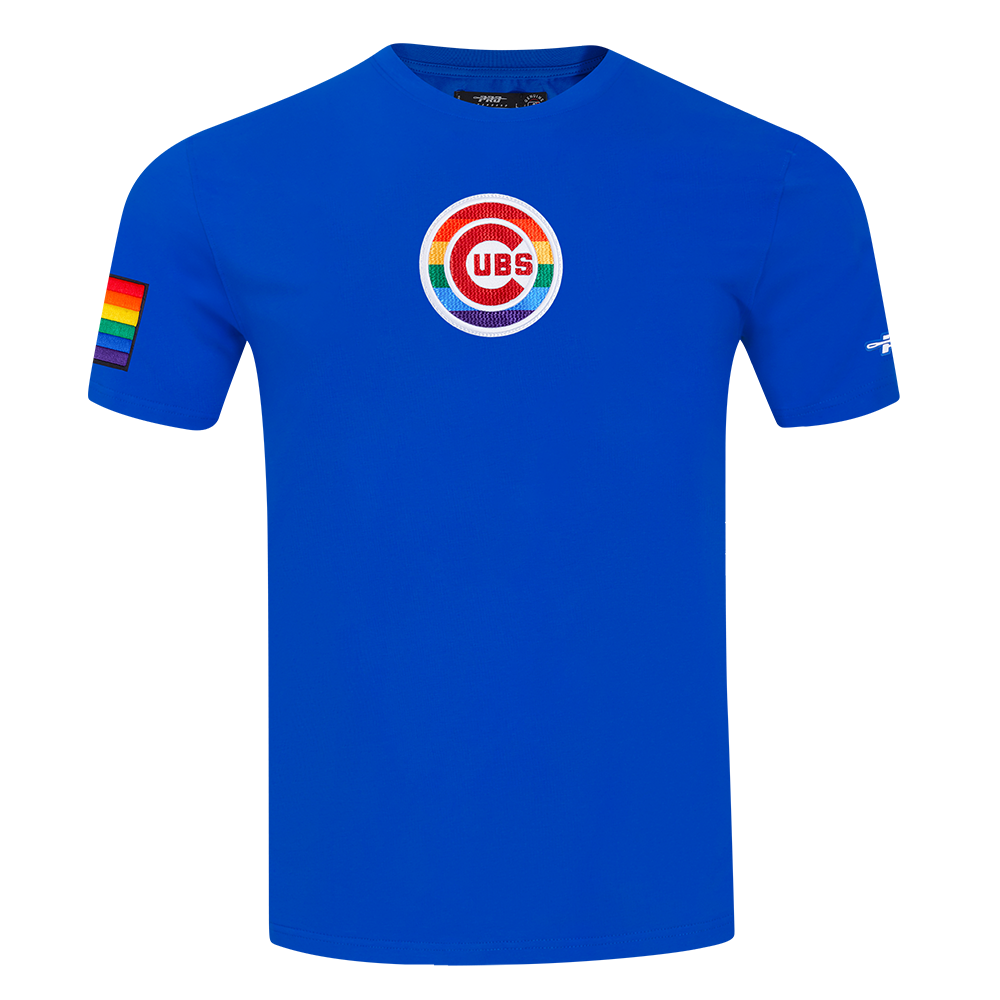 Chicago Cubs Rainbow Bullseye Pride Tee in Royal Blue by Pro Standard