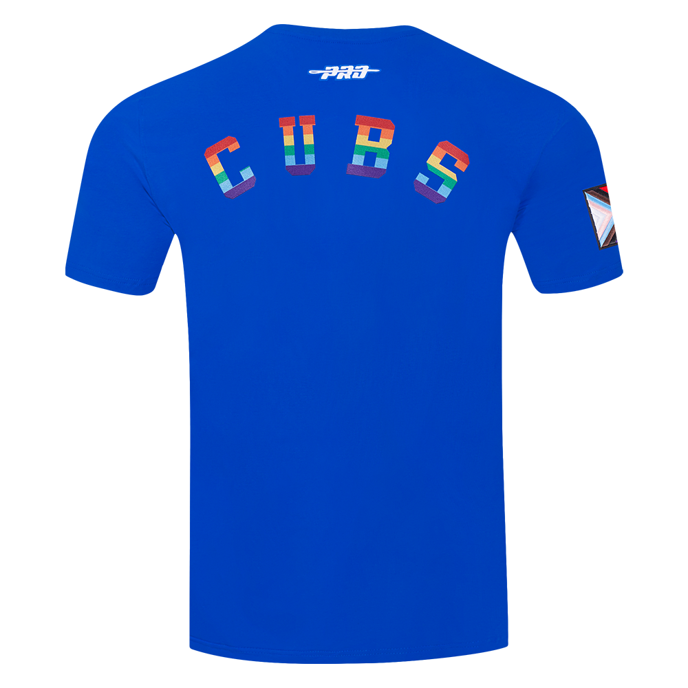 Chicago Cubs Rainbow Bullseye Pride Tee in Royal Blue by Pro Standard