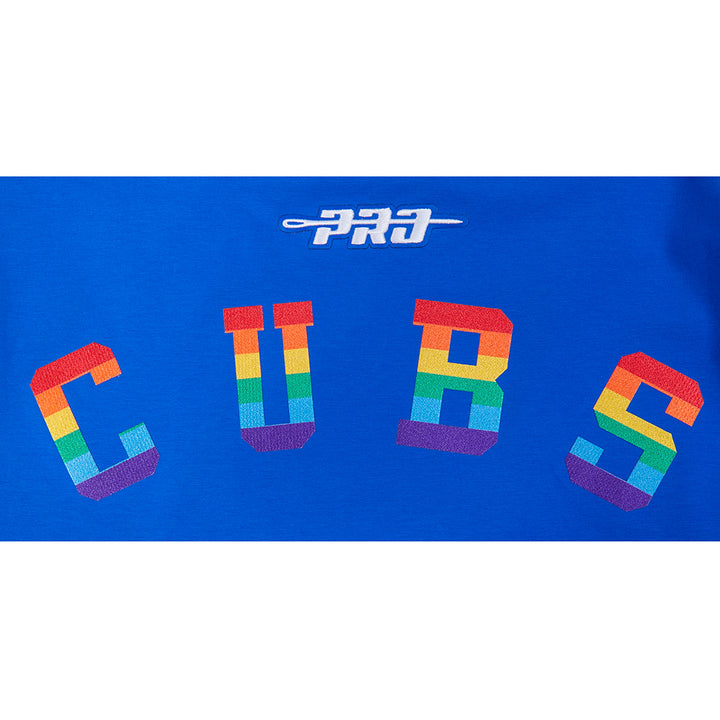Chicago Cubs Rainbow Bullseye Pride Tee in Royal Blue by Pro Standard