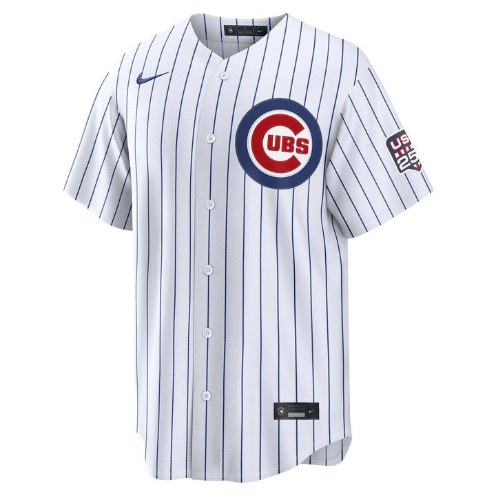Chicago Cubs Michael Busch Home USA 250 Jersey by Nike NIKE USA